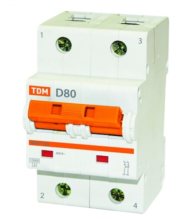 TDM ELECTRIC SQ0208-0017 Авт. выкл. ВА47-125 2Р 32А 15кА х-ка D TDM